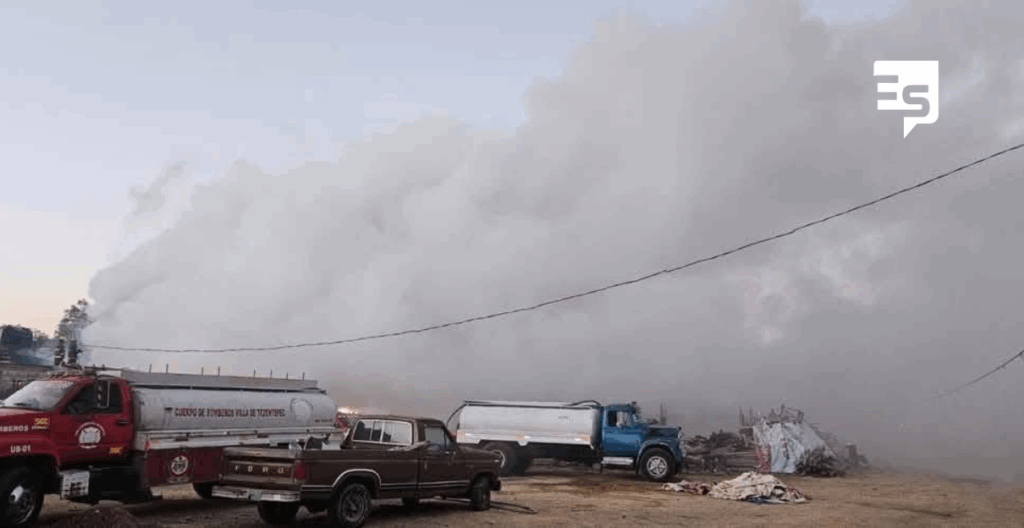 Incendio de basurero alcanza casa y por humareda suspenden clases