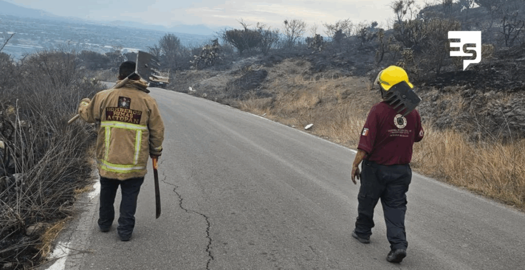 Evacuan a 80 personas por incendio forestal entre Actopan y El Arenal