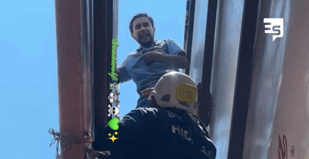 Amenaza con arrojarse al vacío desde un puente peatonal