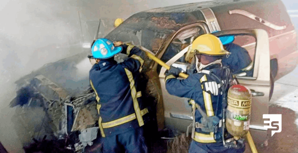 ¡Carroza muere quemada en Funeraria Arriaga!