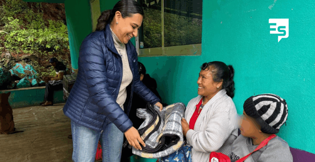 Cobijas con causa: entrega Lety Chapa apoyos en Potrero de los Reyes